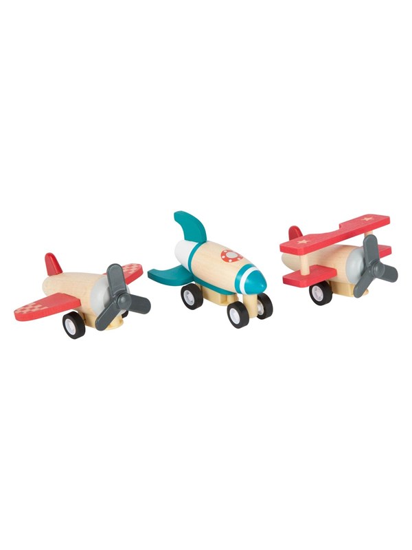 Small Foot - Wooden Pull-back Planes Set of 3