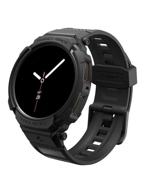 Spigen Rugged Armor Pro - matte black - Samsung Galaxy Watch 8 (44mm)