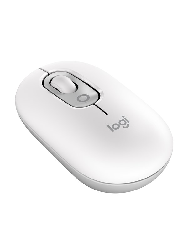 Logitech POP Mouse with Emoji - Off-White - Mus - Optisk - 3 knapper - Hvit