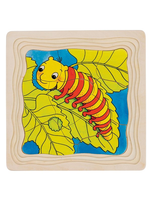 Goki Wooden Layer Puzzle - Butterfly Tre
