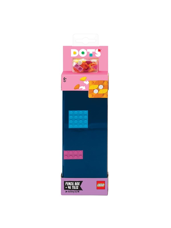 Euromic LEGO® DOTS hard pencil box + 46 colourful tiles