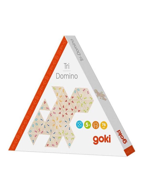 Goki - Wooden Tri-Domino Game