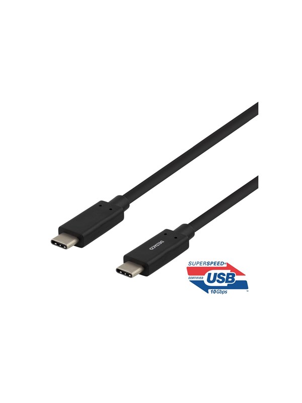 Deltaco USBC-1121M - USB-C cable - 24 pin USB-C to 24 pin USB-C - 50 cm