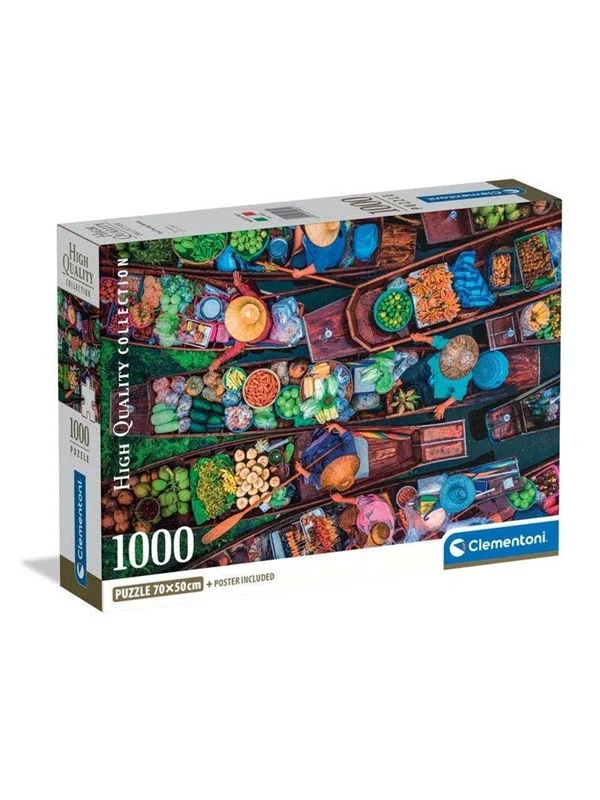 Clementoni Puzzle 1000 Pcs CB High Quality Collection Thai Floating Market