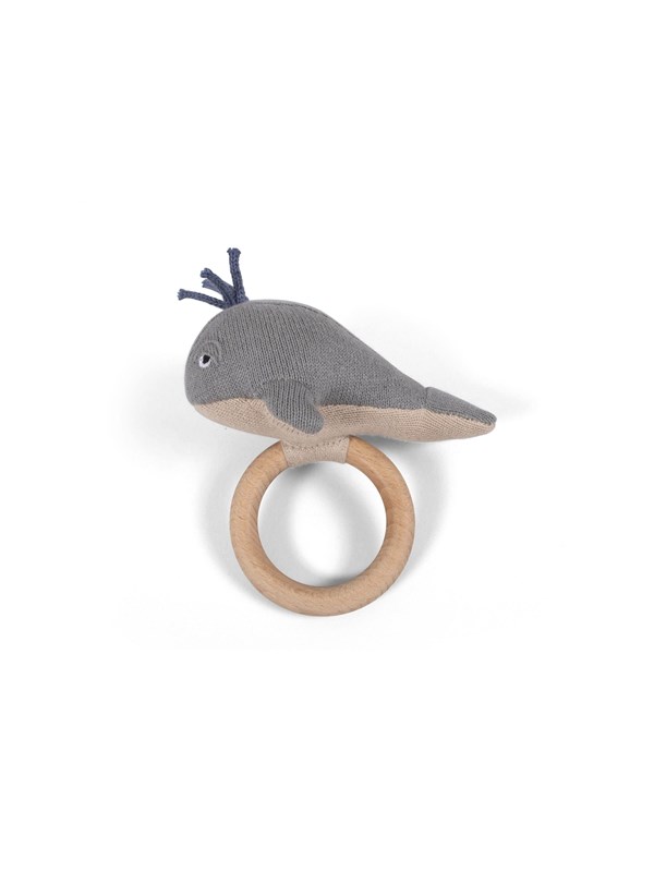 Filibabba Activity toy - Willie the whale rattle Grey