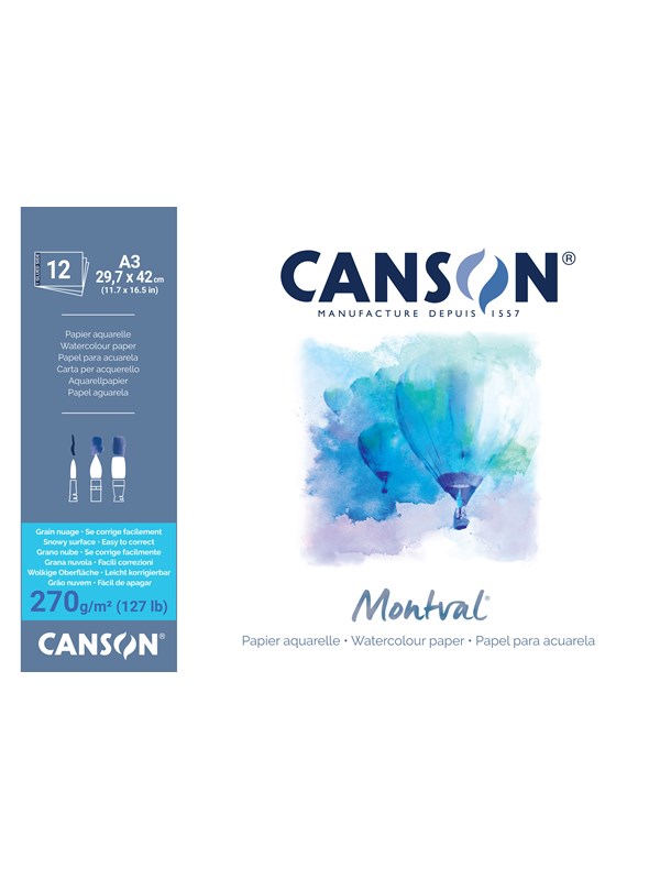 Canson Montval SG A3 270G Pad 12 SH
