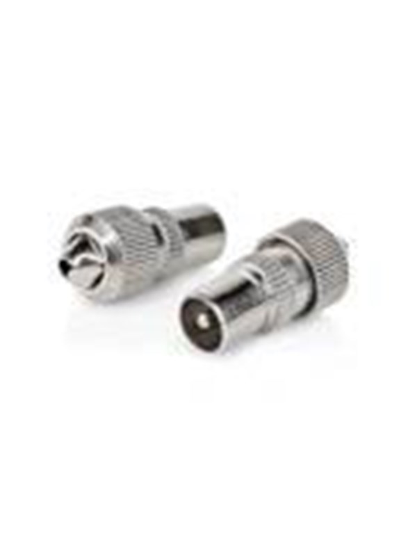Nedis IEC (Coax) Connector | Straight | Male | Nickel Plated | 75 Ohm