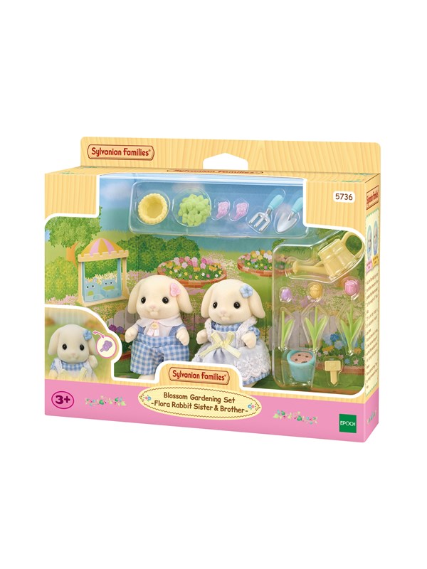 Sylvanian Families Blossom Gardening Set -Flora Rabbit Sister & Brother-.