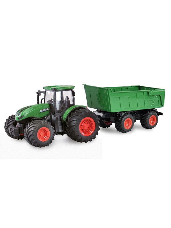 Amewi RC Tractor with Tipping Trailer 1:24 RTR Green