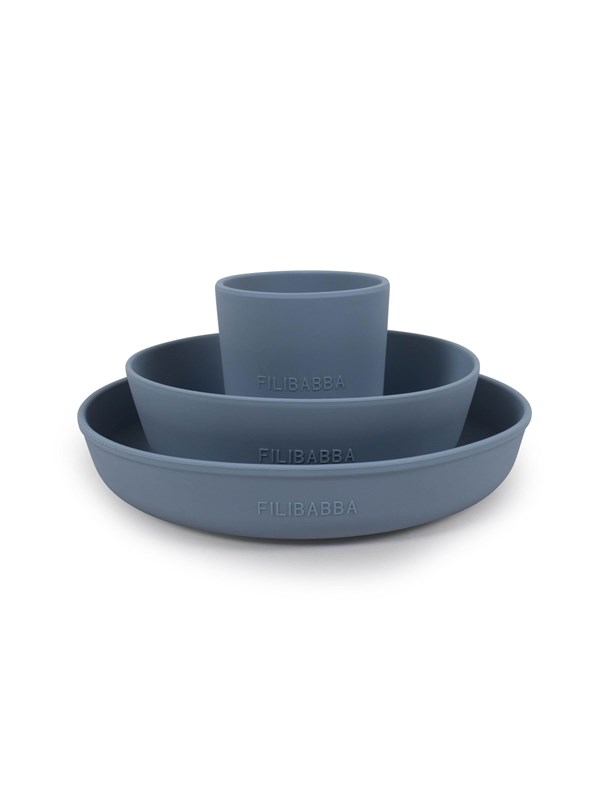 Filibabba Silicone dinner set - Powder Blue