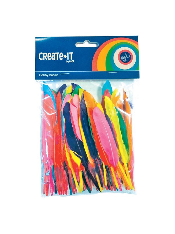 Haza Witbaard Colored Feathers 100pcs.