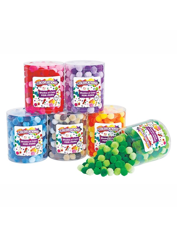 Colorations - Pompoms 6 Colors 1500 pcs.