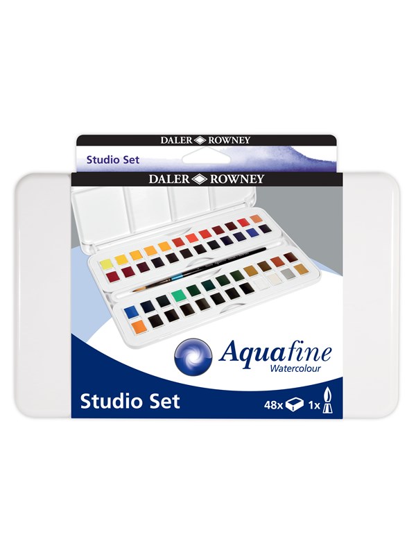 Daler-Rowney Aquafine Watercolour Studio Set 48 col