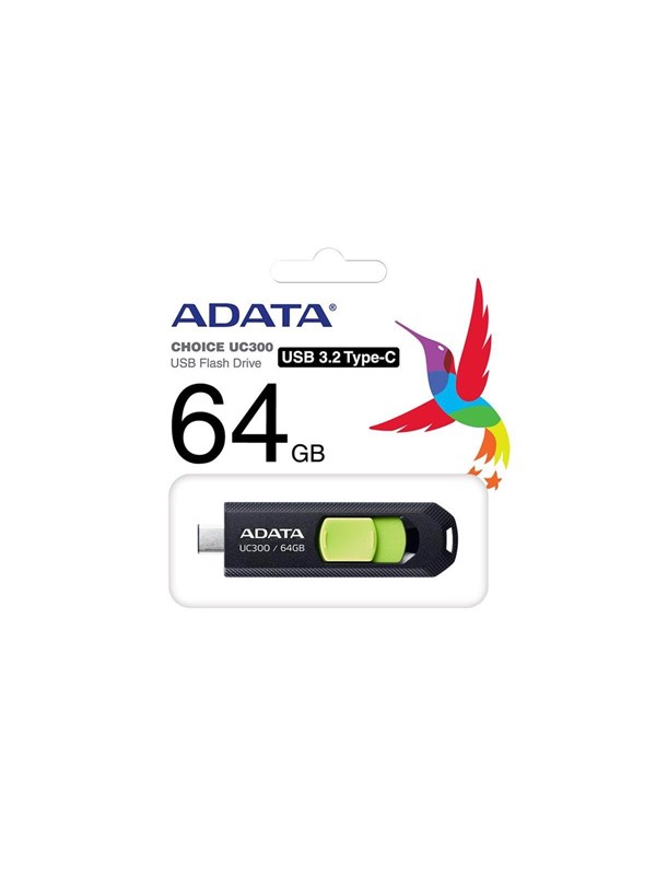 A-Data UC300 - Grønn - 64GB - Minnepenn
