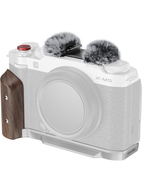 SmallRig L-Shape Mount Plate with Wooden Handle for FUJIFILM X-M5 (Sliver) 5261