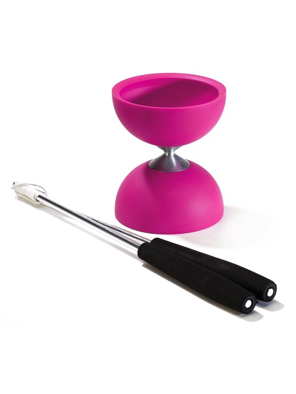 Eureka Rubber Diabolo with Aluminum Sticks - Pink