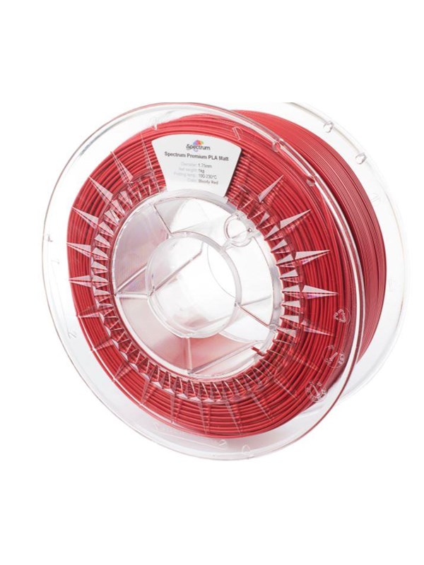 Spectrum 3D Filament / PLA Premium Matt / â 1.75 mm / Bloody Red / 1 kg