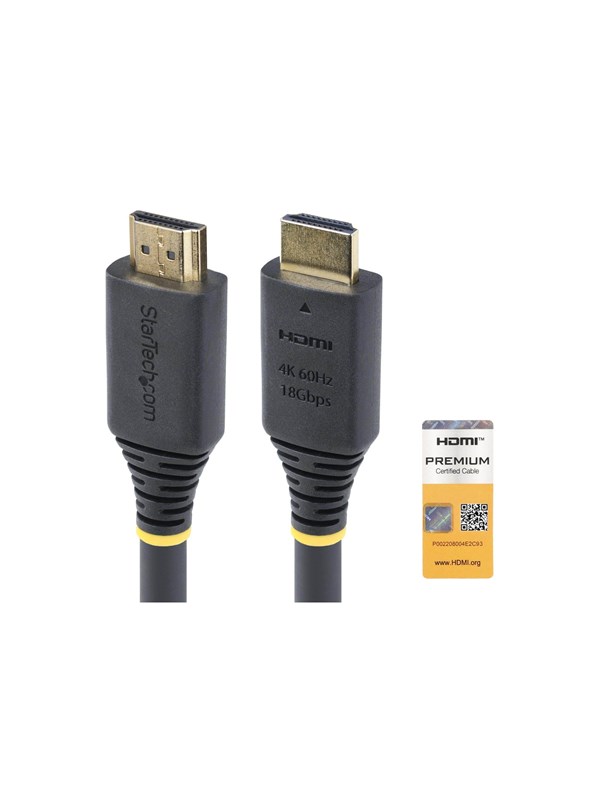 StarTech.com 2m (6.6ft) Premium Certified High Speed HDMI Cable 4K60Hz - HDMI cable with Ethernet - 2 m