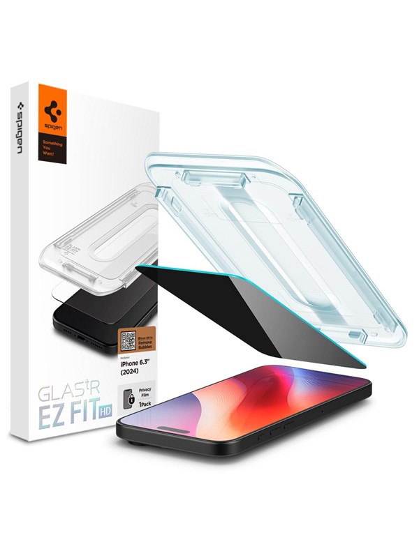 Spigen Glass tR EZ Fit HD (Privacy) 1 Pack - Transparency - iPhone 16 Pro
