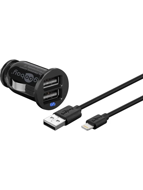 Pro Apple Lightning Car charger set (12W/2.4A)