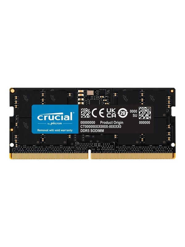 Crucial SODIMM DDR5-5600 - 32GB - CL46 - Single Channel (1 pcs) - Svart