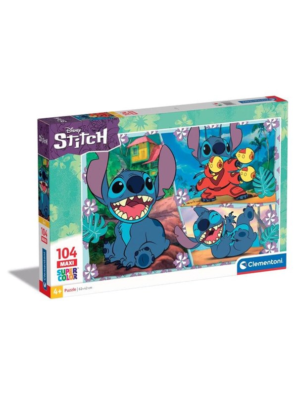 Clementoni Jigsaw Puzzle Super Color Maxi Disney Stitch 104pcs. Gulv
