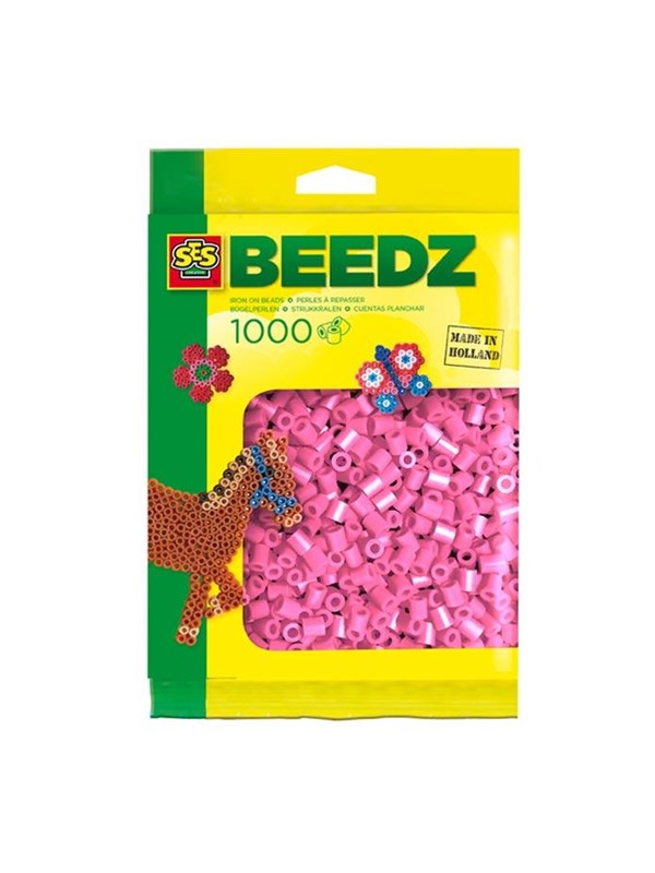 SES Creative Iron-on Beads - Pink 1000pcs.
