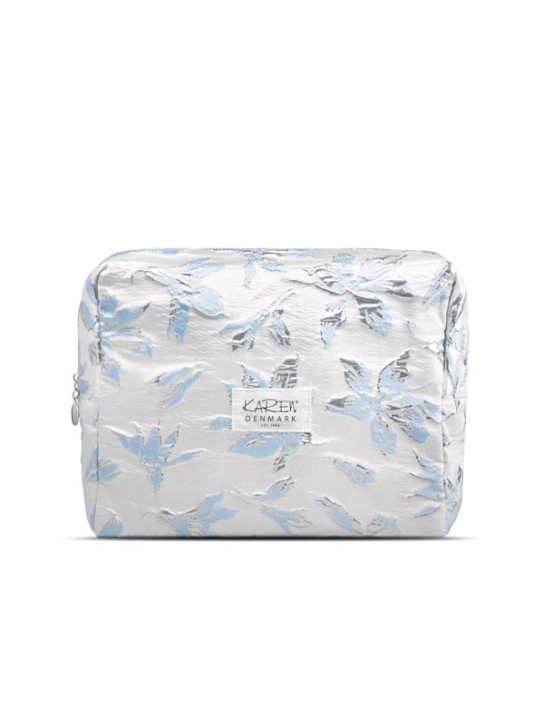 Karen - Toiletry Bag - Blue/white brocade