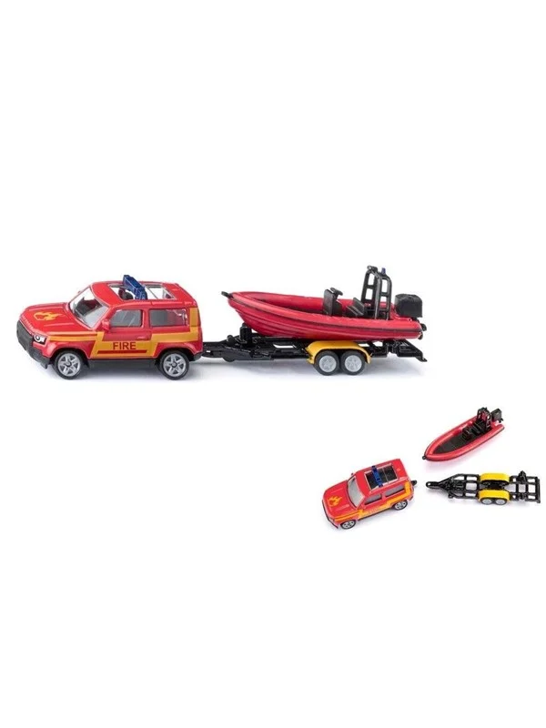 SIKU Land Rover Defender with Boat