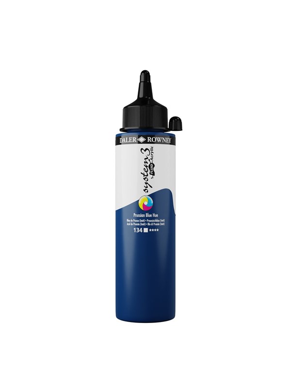Daler-Rowney System3 Fluid Acrylic 250 ml Prussian Blue Hue