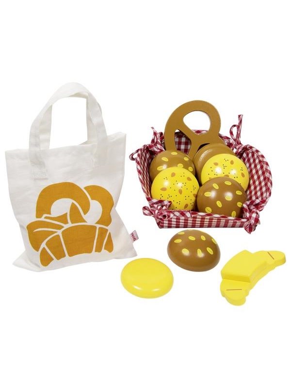 Goki Breakfast Basket/Picnic Set with Wooden Bread