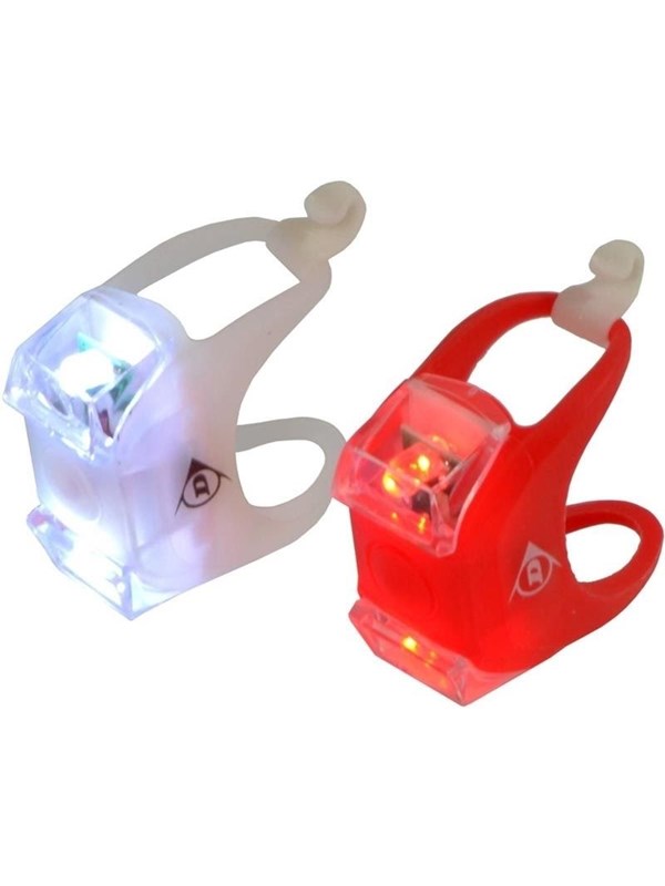 Dunlop - Set of silicone LED bicycle lamps front and rear