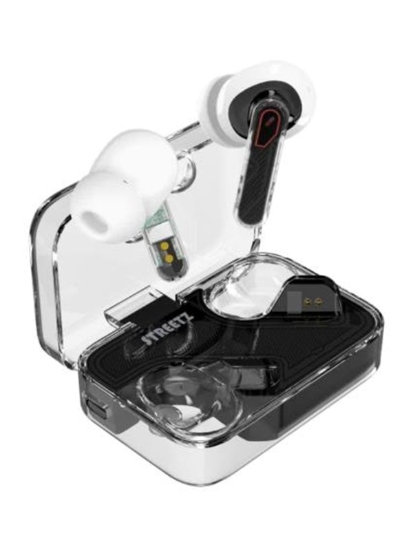 STREETZ True Wireless Earbuds - Transparent Black