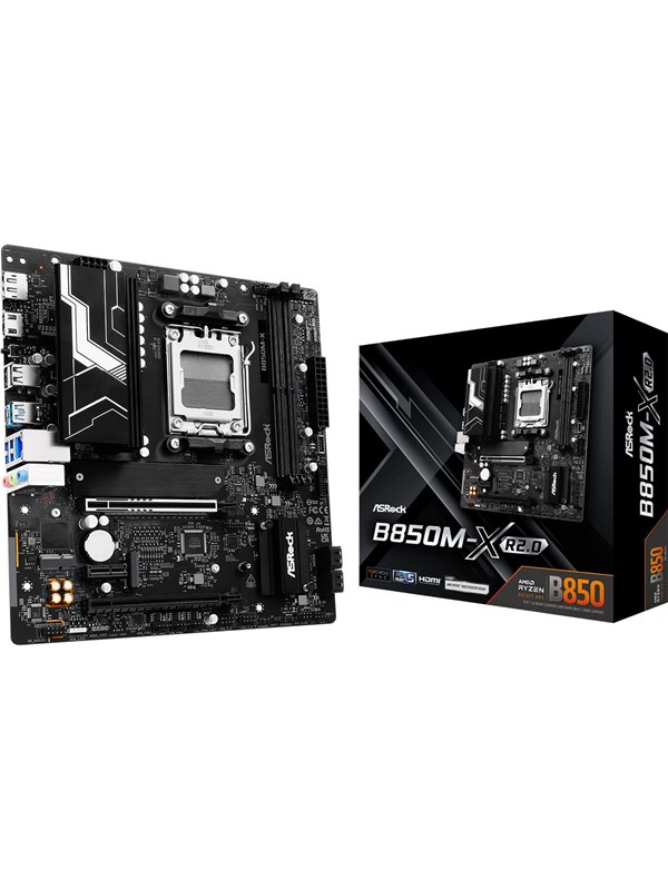 ASRock B850M-X R2.0 Hovedkort - AMD B850 - AMD AM5 socket - DDR5 RAM - Micro-ATX