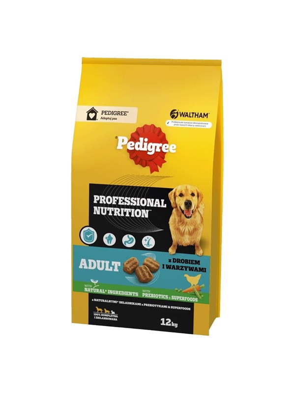 Pedigree Professional Nutrition Adult with poultry and vegetables medium and large breeds - dry dog food - 12kg
