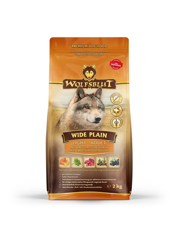 Wolfsblut Wide Plain Light Horse with sweet potatoes - dry dog food - 2kg