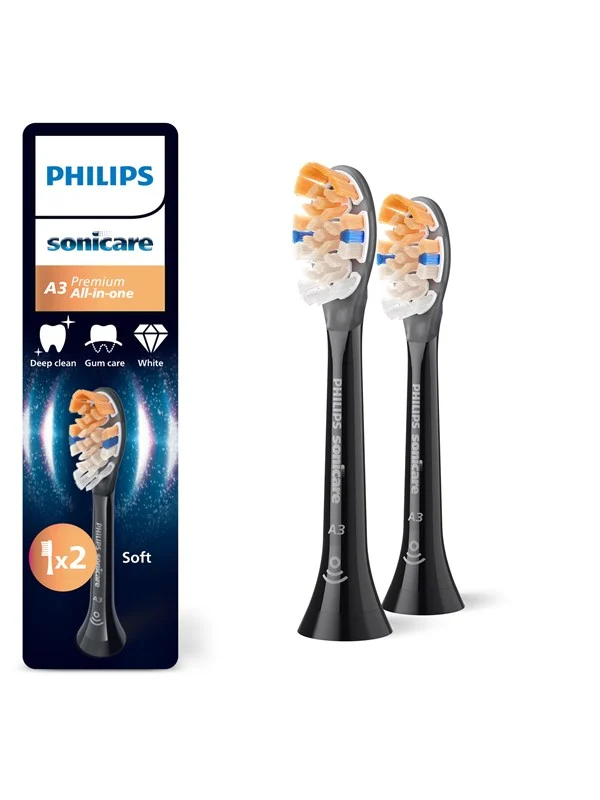 Philips Børstehoder Sonicare Premium All-in-One - Black - 2 pcs