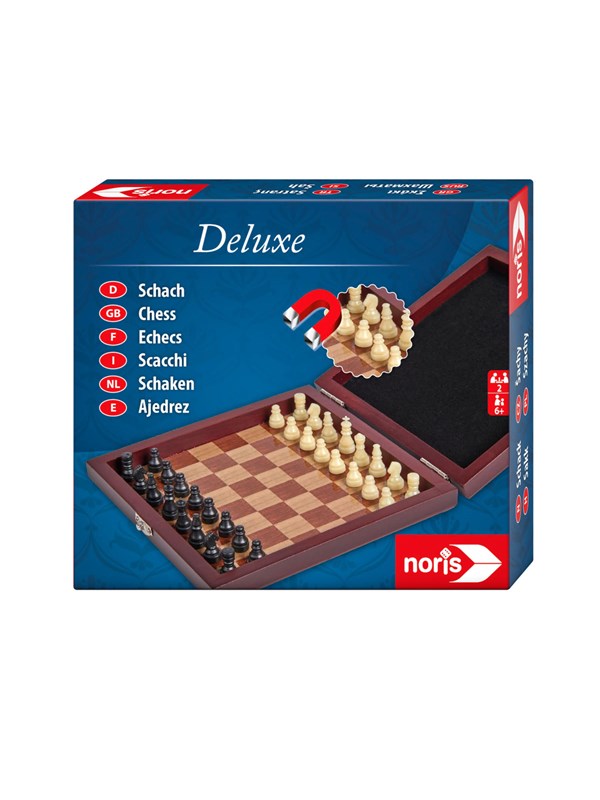 Noris DEvi LOVEuxe Magnetic Chess in Wooden Box