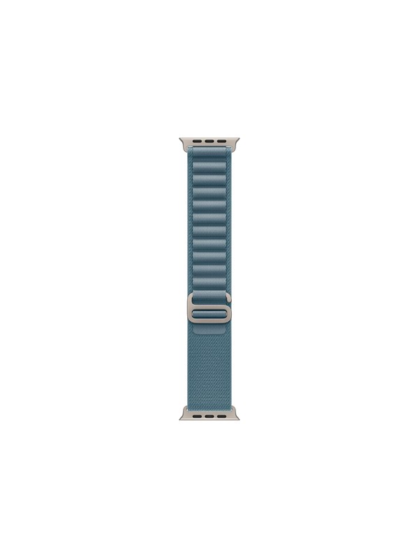 Apple 49mm Light Blue Alpine Loop - Medium - Natural Titanium Finish