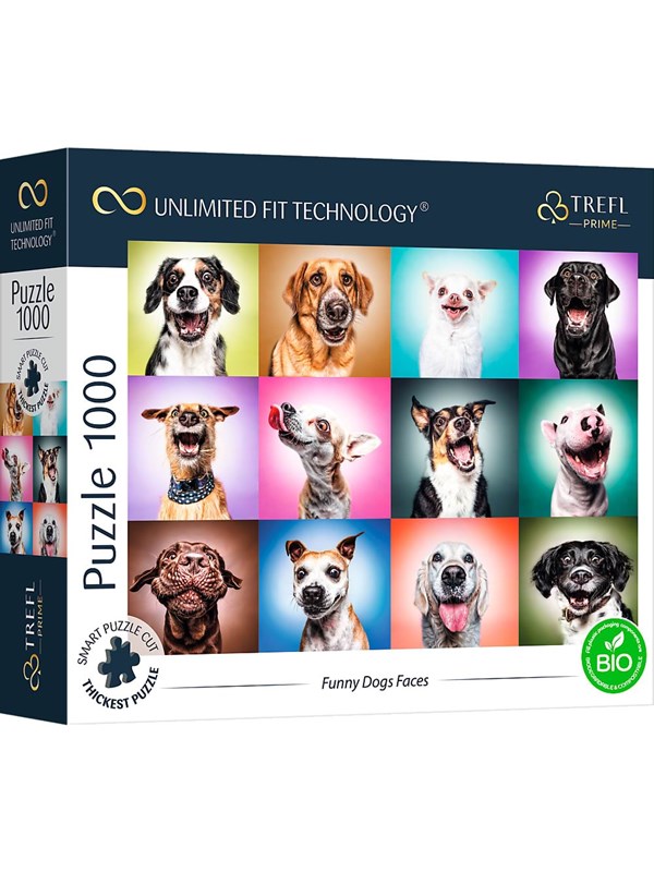 Trefl Puzzle - Unlimited Fit - Funny Dogs Faces (1000 pieces) Gulv