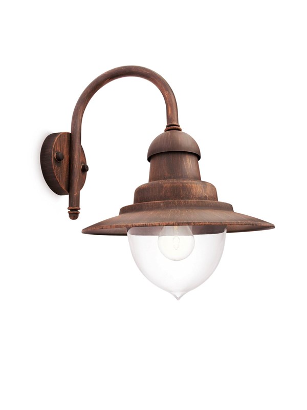 Philips Raindrop wall lantern bronze 1x60W 230V| No bulb H