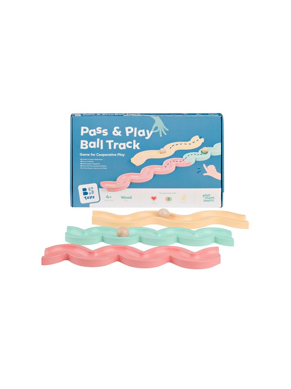 BS Toys Wooden Ball Track Pass and Play - 4pcs.