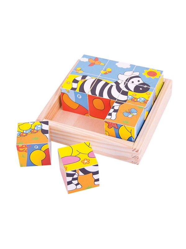 Bigjigs Safari Blockpuzzel Tre