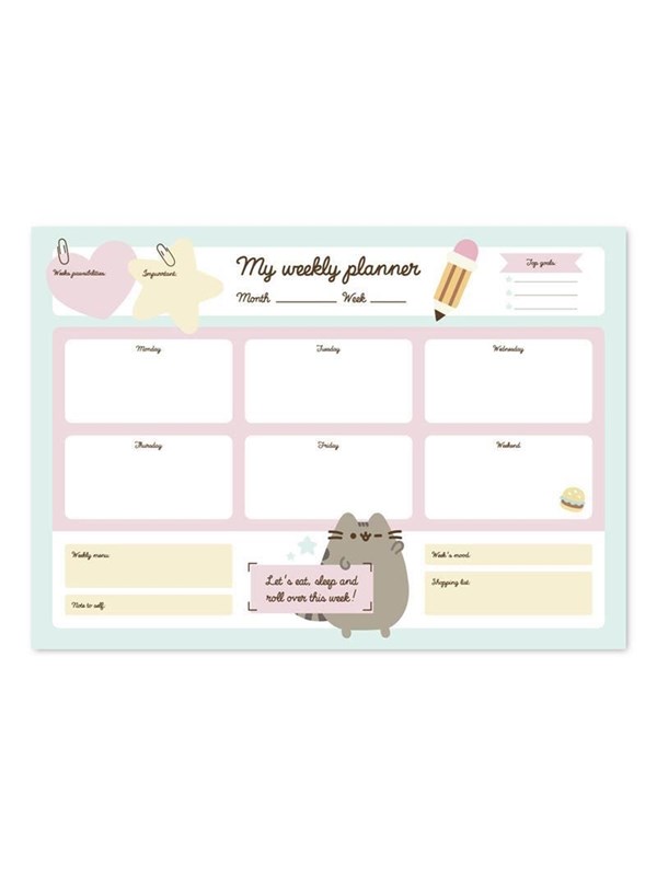 Pusheen - Weekly Planner from the Foodie Collection 54 pages A3