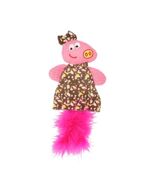 Dogman Cat Toy Pig with Catnip 10x24cm