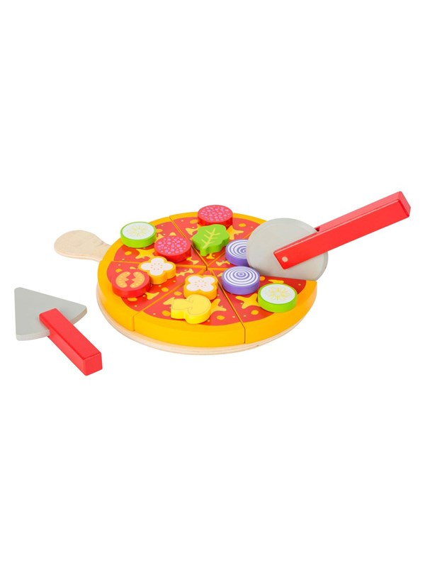 Small Foot - Wooden Cut and Play Food Pizza Set 21dlg.