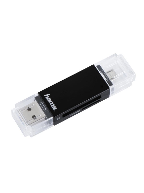 Hama "Basic" USB 2.0 OTG Cardreader SD / microSD black