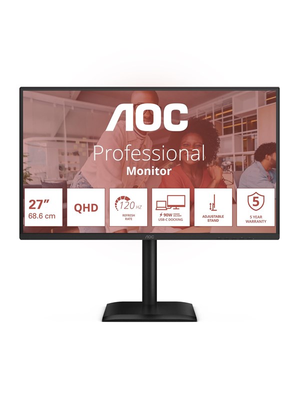 27" AOC Q27E4CV - 2560x1440 (QHD) - 120Hz - IPS - 90W USB-C