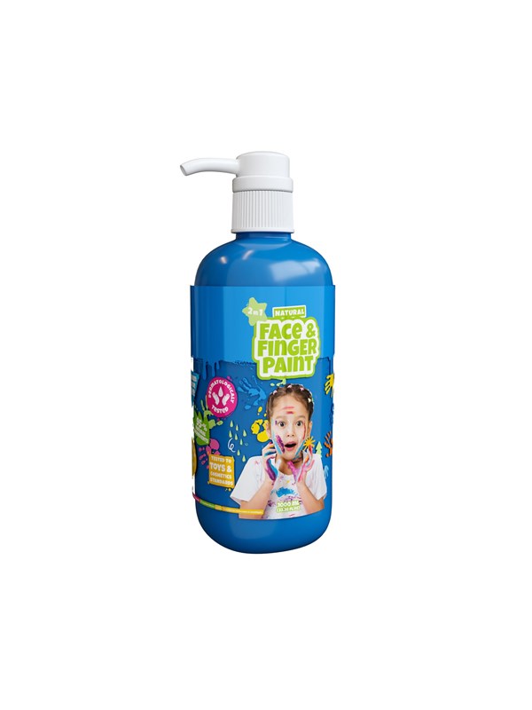 Natural Face & Finger Paint Blue 1000ml Bottle Dispenser