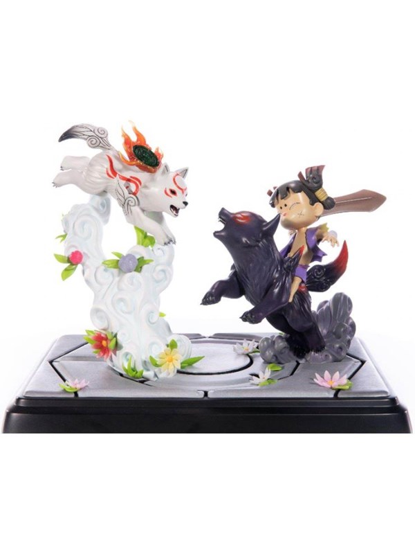 First 4 Figures - Okamiden - Chibiterasu vs. Dark Chibiterasu & Possessed Kuni Painted Statue (Standard Edition) - Figur